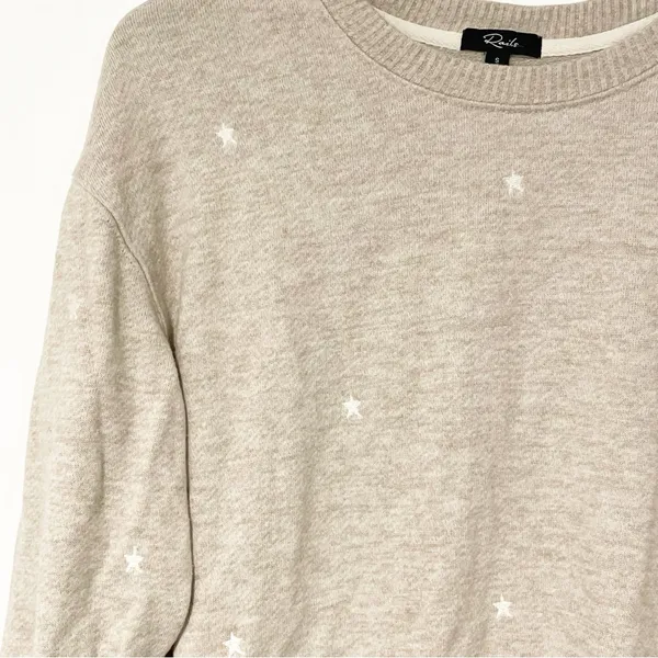 Rails Womens Size Small Ramona Embroidered‎ Star Sweater Heather Brown - Image 2