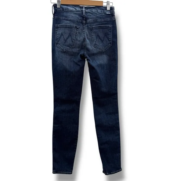 Mother Denim High Waisted Looker Jeans in Here Kitty, Kitty‎ Glitter Racer Sz 25 - Image 6