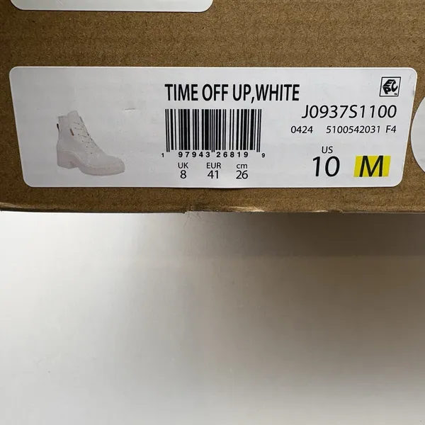 Dr Scholls‎ Time Off Up White Lace Up High Top Platform Boots Womens 10M - Image 8