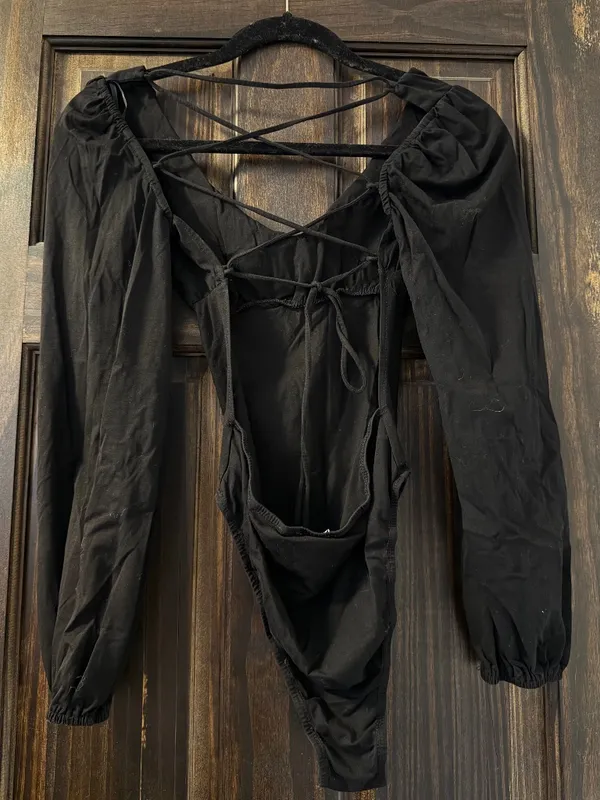 Princess Polly Black backless bodysuit - Image 2