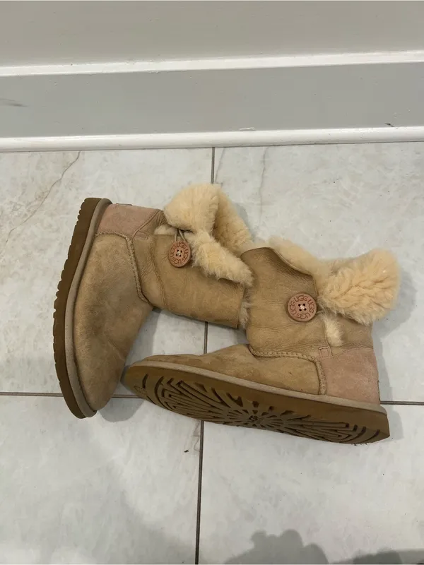 UGG Tan Bailey Button Boots Size 6 US - Image 2