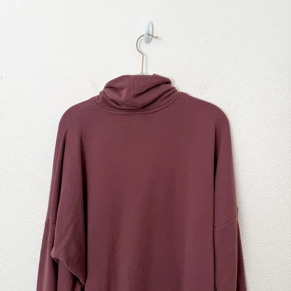 [Aerie] Oversized Fleece Turtleneck Sweater Pullover Sweatshirt Cozy Sz Small S - Image 5
