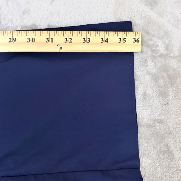 Crown & Ivy Pants Women Stretch Pull On Flare Workwear Trousers Size L Navy - Image 7