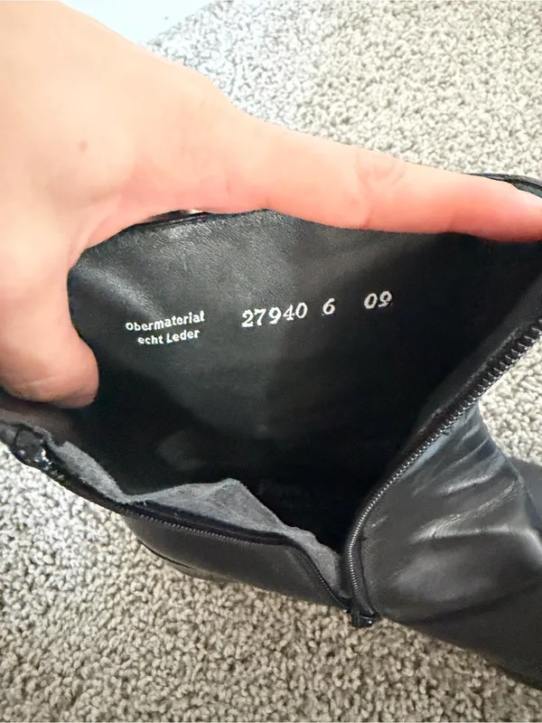 Paul Green Women's Black Leather Boots Size EU 6 US 8.5 - Image 5
