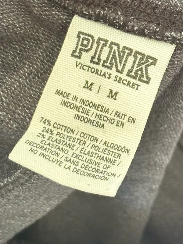 Victoria's Secret PINK black multi-logo skinny jogger sweatpants. - Image 10