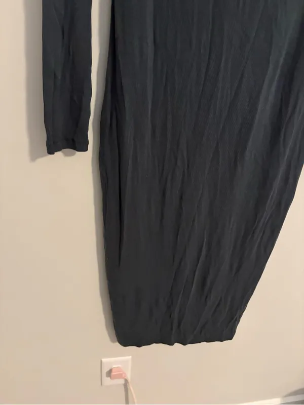 Quince Tencel Rib Knit Long Sleeve Dress size Large - Image 4