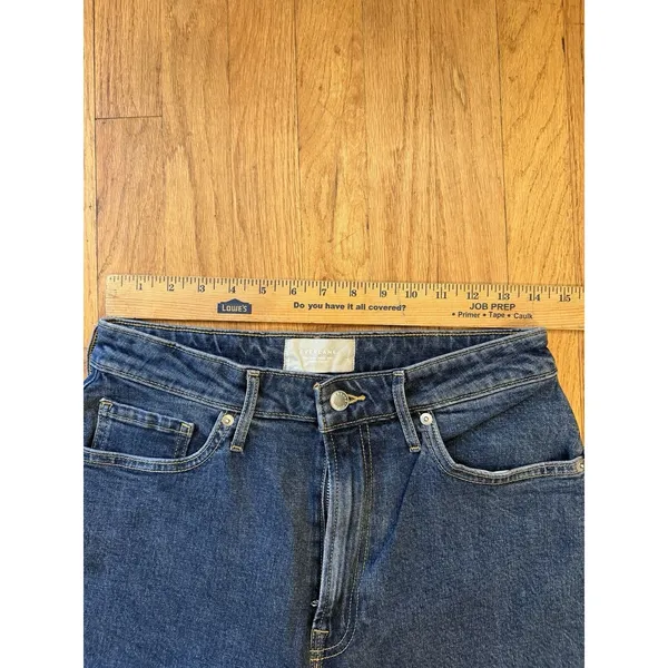 Everlane‎ Curvy Original Cheeky Jean Women Size 29 Blue Organic Cotton Crop - Image 6