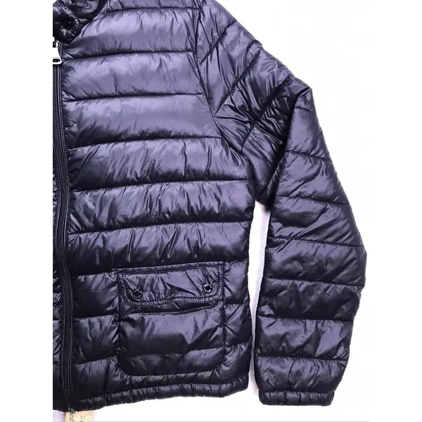 Calvin Klein Puffer Jacket Womens Medium‎ Black Sorona Insulated Lightweight - Image 5