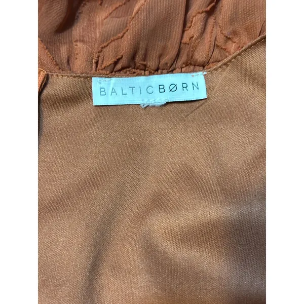 Baltic Born Rust Floor Length Dress Boho Cottagecore Long Sleeve Empire Waist 1x - Image 10