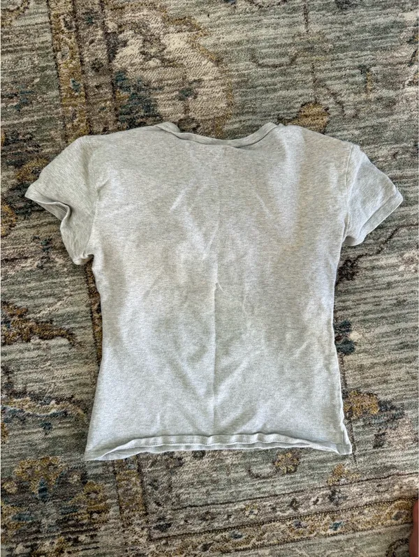 Abercrombie Baby Tee Essential Light Grey - Image 3