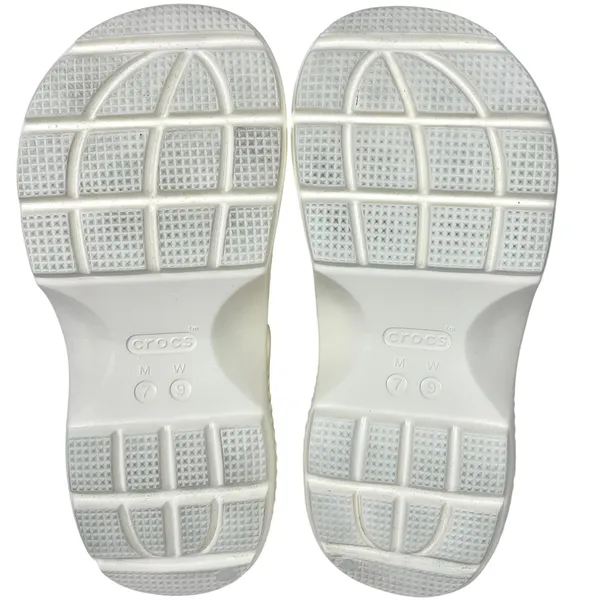 Crocs Stomp Platform Clog Women 9 Chalk Off-White Chunky Lug Sole‎ Y2K Gorpcore - Image 6