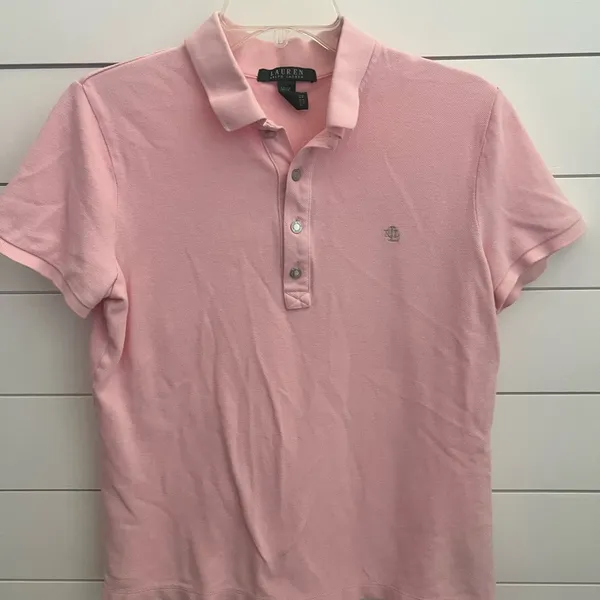Polo Ralph Lauren women Pink shirt Size medium‎ - Image 2