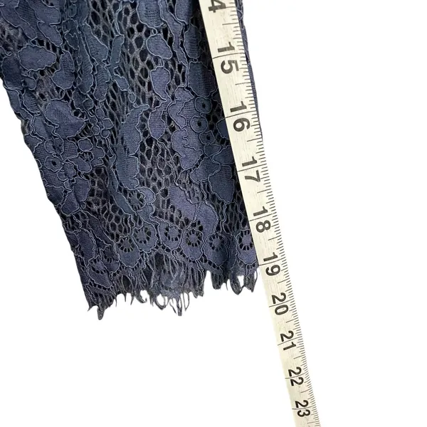 JJs House Evening Dress 8 Stormy Blue 3D Floral Cascading Ruffles Wedding 271457 - Image 13