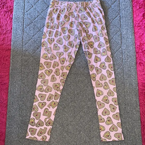 Joe Boxer Will Wake For Waffles Pink and Gold Glitter Pajama Set - Image 7