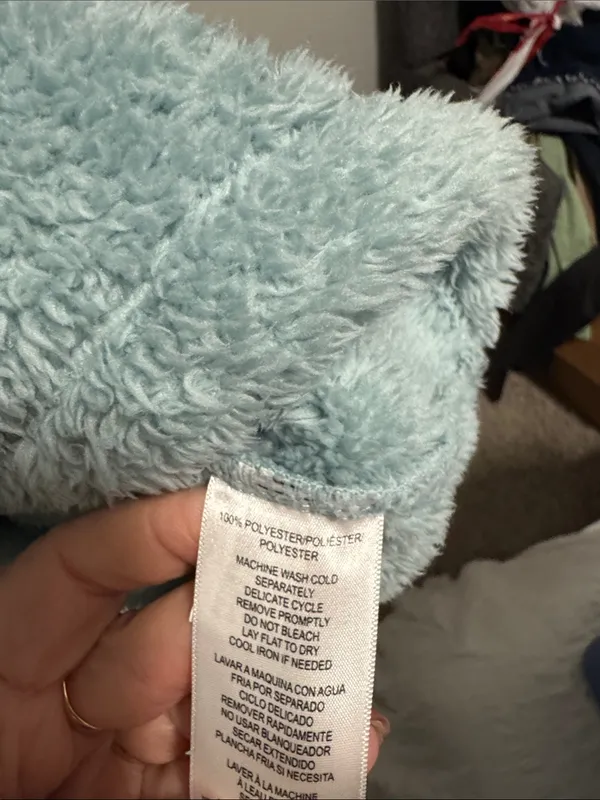 Calvin Klein Plush Half-Zip Teddy Jacket in Pale Blue - Image 3