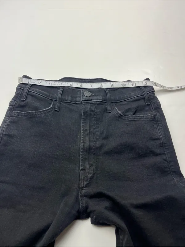 Mother The Hustler‎ Ankle Fray Women's 28 Black Not Guilty Bootcut Denim Jean - Image 8