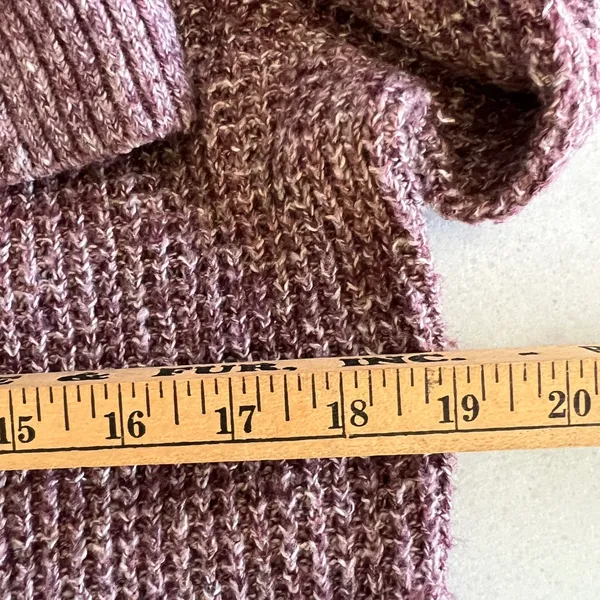 Abercrombie Fitch Women's Hooded Cardigan Sweater‎ Mauve Speckled Knit Size S - Image 5