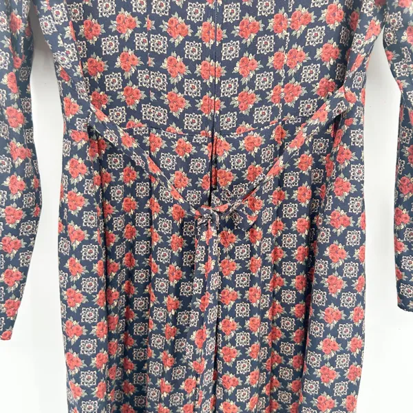 EXPO Womens Vintage 90s Floral Lace Collar Prairie Cottagecore Midi Dress‎ 10 - Image 7