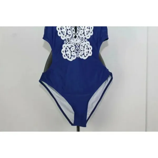 CUPSHE Women's Happy Ending Solid One-Piece Swimsuit Beach Swimwear Size M Blue - Image 3