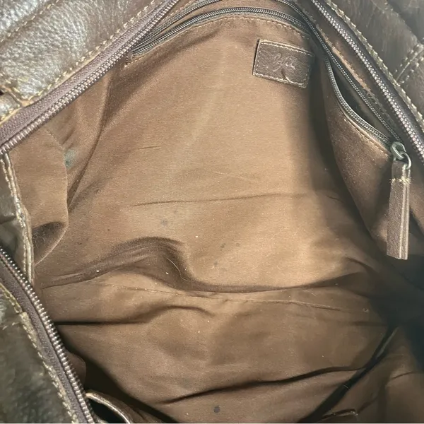 J. Jill brown leather shoulder bag medium‎ size 12.75” x 11” - Image 9