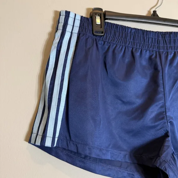 Edikted Nikki Nylon Shorts Womens XL Navy Blue Sporty Athleisure Retro Shiny NWT - Image 9