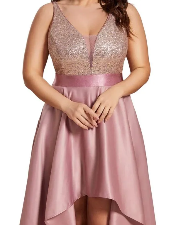 Sleeveless High Low Sequin Evening/Prom Dress - Image 5