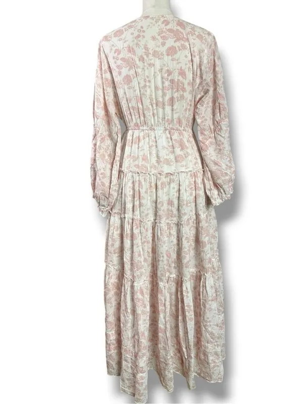 Free People Ethereal Dainty Cottage Pappiet Midi Dress Maxi Top Size Small - Image 6