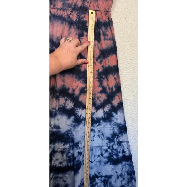 NWT Anthropologie Amadi Strapless Tie Dye Maxi Dress Whimsy Tiered Size‎ Large - Image 8