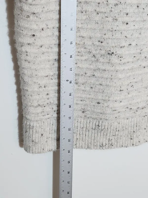 Madewell Speckled Cream Mock Neck Sweater Size Small - Image 8