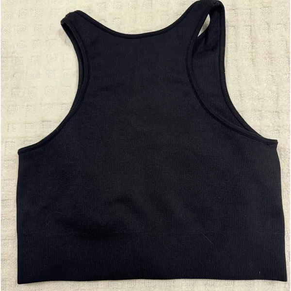SET ACTIVE High-Neck Razor-Back Ribbed Tank in Onyx, Size M/L, Like New! - Image 6