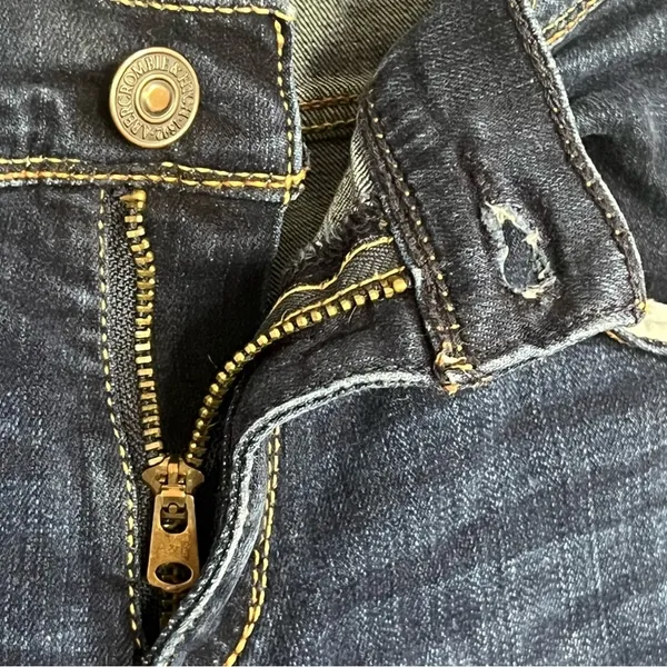 Abercrombie & Fitch Womens 6 W28‎ Dark Wash Straight Leg Stretch Jeans Blue - Image 6