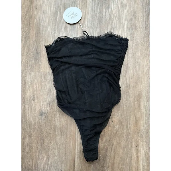 Oh Polly Black Elysia Bodysuit Bandeau Bodysuit Women's Size 6 NEW‎ - Image 3