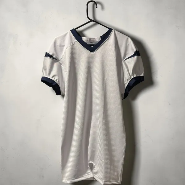 CHAMPRO Football Jersey - White w/ Blue - Medium - New - Image 2