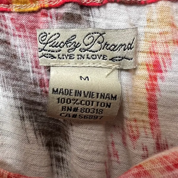 Lucky‎ Brand Maxi Dress Strapless Summer Chevron Floral Print Medium - Image 6