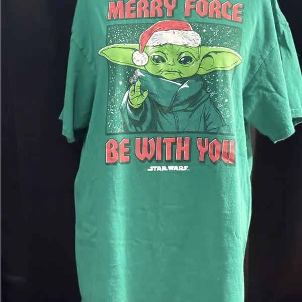 Star‎ Wars Green Yoda Holiday Tee - Image 6