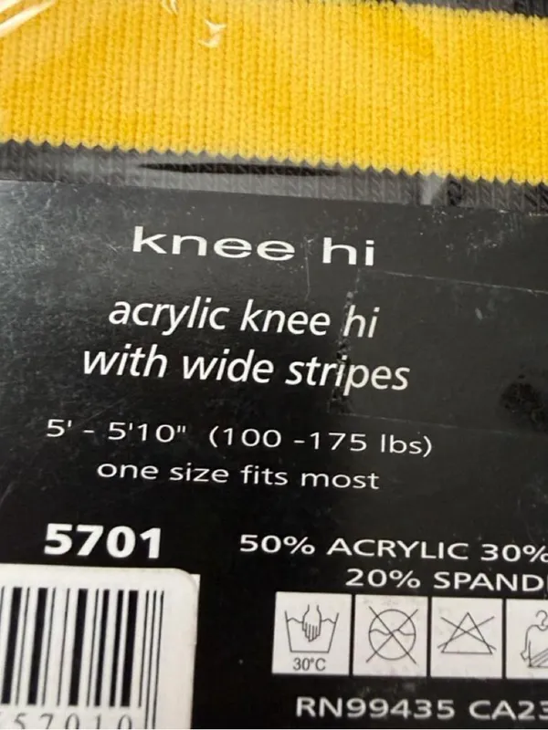 Bee Knee High Socks Black - Image 2