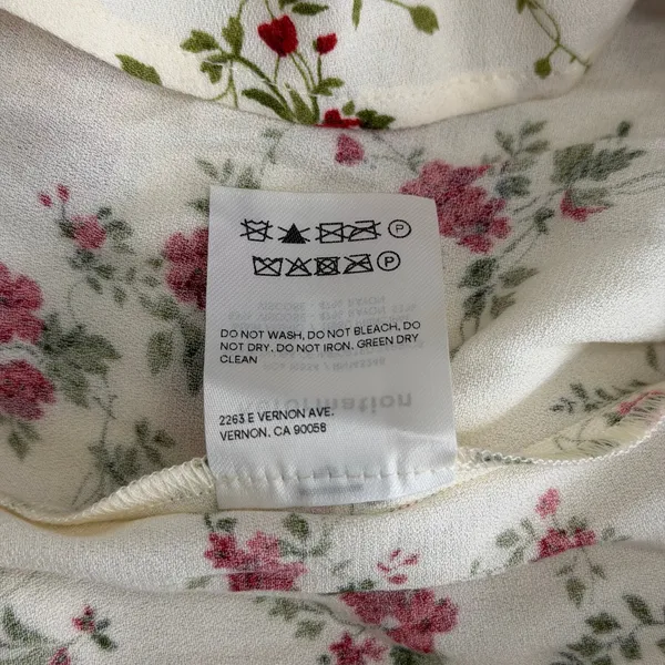 Reformation Dainy Floral Midi Dress White Red Size 2 - Image 4