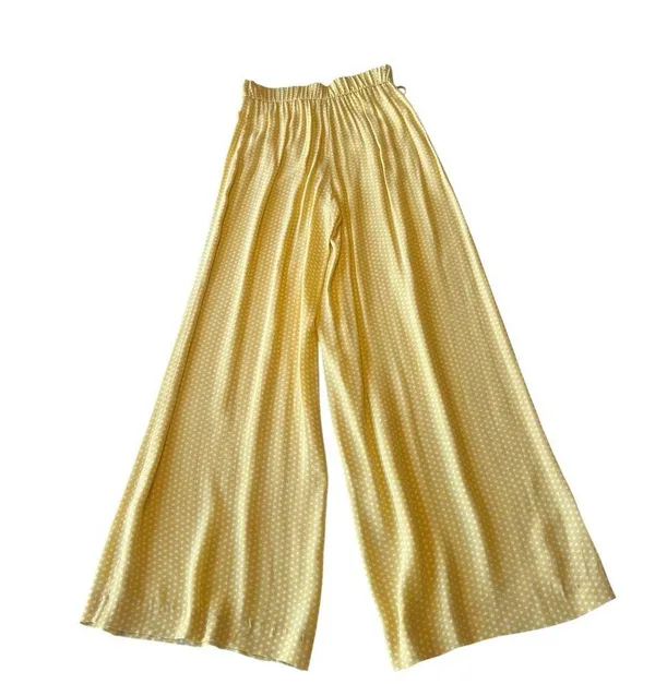 Zara Yellow Polka Dot Palazzo Pants - Image 10