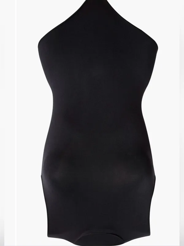 SKIMS Essentials $88 Crew Neck Sculpting Bodysuit NEW Black Sz XXS/XS Thong - Image 2