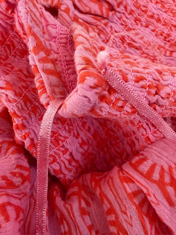 Free People Sweet Annie Mini Dress in Pink Combo Size Medium - Image 13