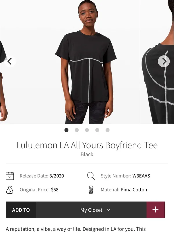 Lululemon LA All Yours Boyfriend Tee - Image 4