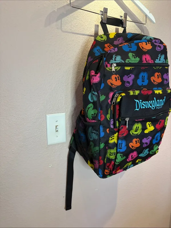 New Disney Parks Disneyland Rainbow Mickey Faces Backpack Adult Large NWOT - Image 4