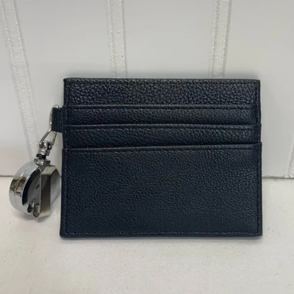 Retractable ID Badge Holder Wallet Black Card Case Lanyard NEW - Image 3