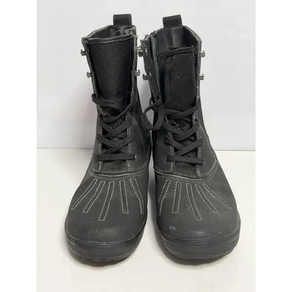 Women's Clarks-Carima Luna-Black Leather Textile Zip Boots Sz 9.5 M C-2 - Image 2