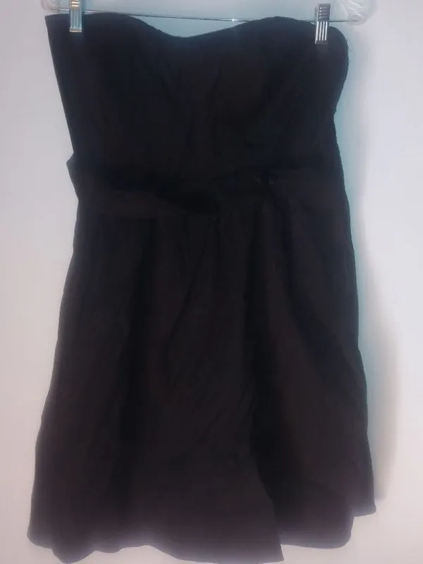 Janette Plus L Strapless Black Formal Mini Dress Funeral - Image 2
