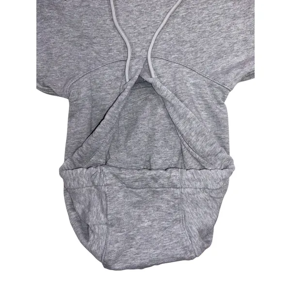 Nike Sportswear Women's Small Grey Pullover Hoodie Embroidered Logo Fleece - Image 7