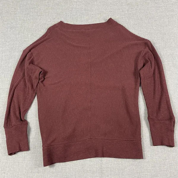 Evereve Sweater Womens M Red V-Neck Pullover Ribbed‎ Stretch Lightweight - Image 8