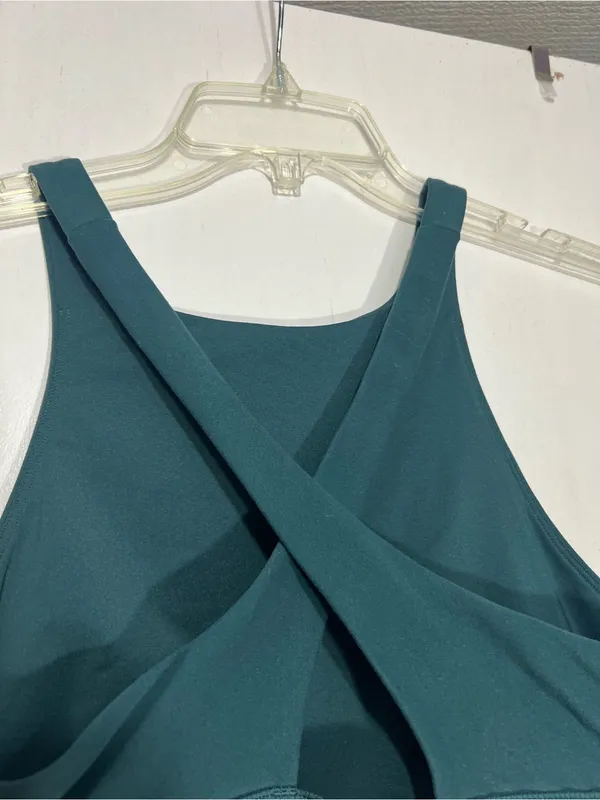 Alo Yoga Alosoft Iconic 90's Bra In Green size M - Image 9