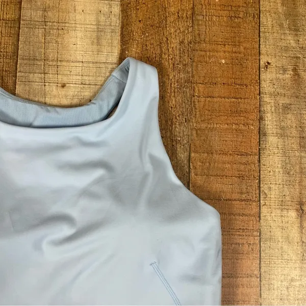 SheIn Large Buttery Soft High Neck Support Mesh Panel Yoga Sports Bra Pastel - Image 7
