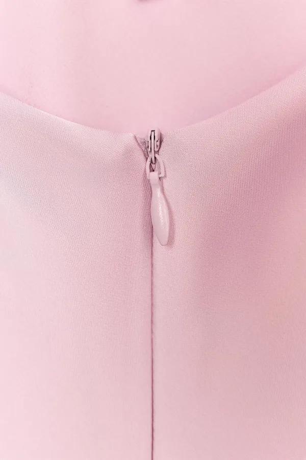 Zara Satin Pink Slip Maxi Dress - Image 3